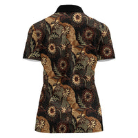 Batik Pedalaman Semen Lereng Style Women Polo Shirt Indonesian Traditional Pattern