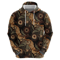 Batik Pedalaman Semen Lereng Style Zip Hoodie Indonesian Traditional Pattern