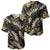 Gold Tropical Leaves Hawaii Mikioi Lei Baseball Jersey Luxury Stylized - Polynesian Pride