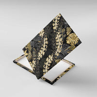 Gold Tropical Leaves Hawaii Mikioi Lei Canvas Wall Art Luxury Stylized - Polynesian Pride