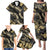 Gold Tropical Leaves Hawaii Mikioi Lei Family Matching Puletasi and Hawaiian Shirt Luxury Stylized - Polynesian Pride