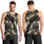 Gold Tropical Leaves Hawaii Mikioi Lei Men Tank Top Luxury Stylized - Polynesian Pride