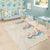 Beige Hawaii Lei Seashells Starfish Area Rug Sandy Sylized - Polynesian Pride