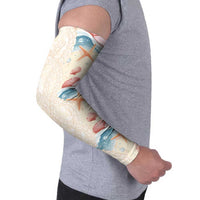 Beige Hawaii Lei Seashells Starfish Arm Sleeves Sandy Sylized - Polynesian Pride