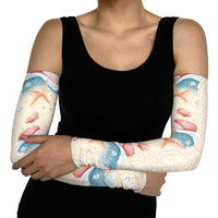 Beige Hawaii Lei Seashells Starfish Arm Sleeves Sandy Sylized - Polynesian Pride