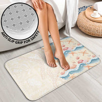 Beige Hawaii Lei Seashells Starfish Bathroom Set Sandy Sylized - Polynesian Pride