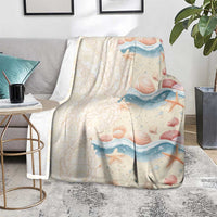 Beige Hawaii Lei Seashells Starfish Blanket Sandy Sylized - Polynesian Pride