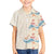 Beige Hawaii Lei Seashells Starfish Family Matching Short Sleeve Bodycon Dress and Hawaiian Shirt Sandy Sylized - Polynesian Pride