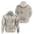 Beige Hawaii Lei Seashells Starfish Hoodie Sandy Sylized - Polynesian Pride