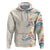 Beige Hawaii Lei Seashells Starfish Hoodie Sandy Sylized - Polynesian Pride