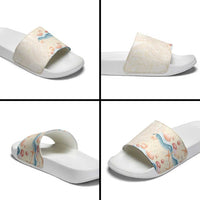 Beige Hawaii Lei Seashells Starfish Slide Sandals Sandy Sylized - Polynesian Pride