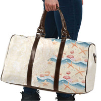 Beige Hawaii Lei Seashells Starfish Travel Bag Sandy Sylized - Polynesian Pride