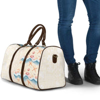 Beige Hawaii Lei Seashells Starfish Travel Bag Sandy Sylized - Polynesian Pride