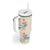 Beige Hawaii Lei Seashells Starfish Tumbler With Handle Sandy Sylized - Polynesian Pride