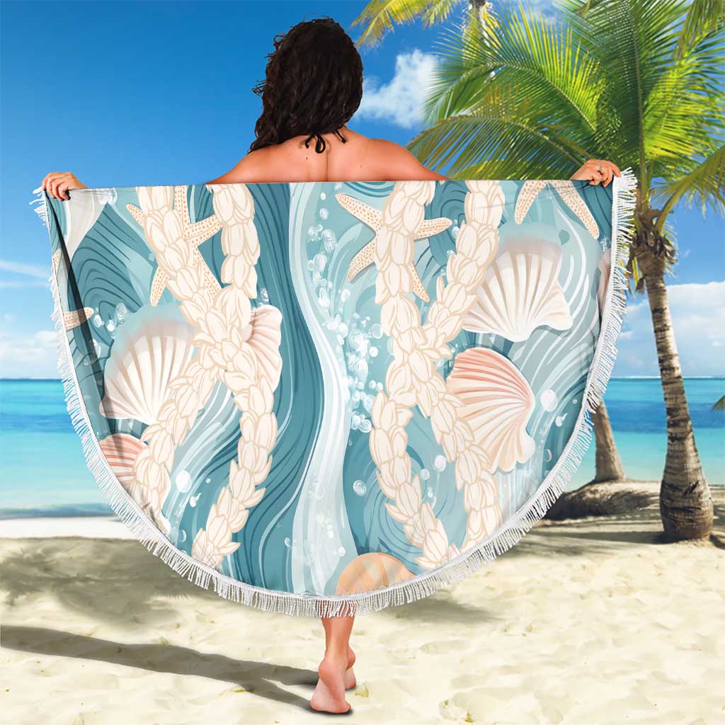 Hawaii Lei Seashells Starfish Beach Blanket Fresh Summer Vibe - Polynesian Pride