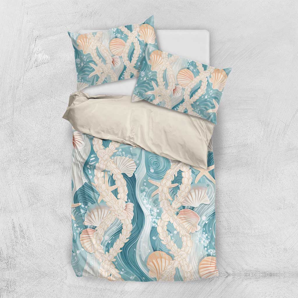 Hawaii Lei Seashells Starfish Bedding Set Fresh Summer Vibe - Polynesian Pride