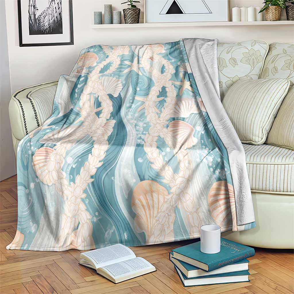 Hawaii Lei Seashells Starfish Blanket Fresh Summer Vibe - Polynesian Pride