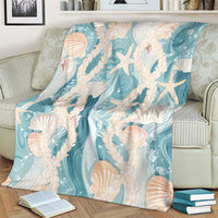 Hawaii Lei Seashells Starfish Blanket Fresh Summer Vibe - Polynesian Pride