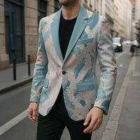 Hawaii Lei Seashells Starfish Blazer Fresh Summer Vibe - Polynesian Pride