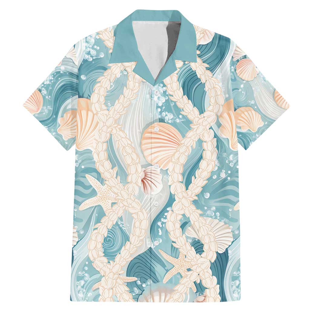 Hawaii Lei Seashells Starfish Family Matching Mermaid Dress and Hawaiian Shirt Fresh Summer Vibe - Polynesian Pride