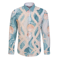 Hawaii Lei Seashells Starfish Family Matching Off Shoulder Short Dress and Hawaiian Shirt Fresh Summer Vibe - Polynesian Pride