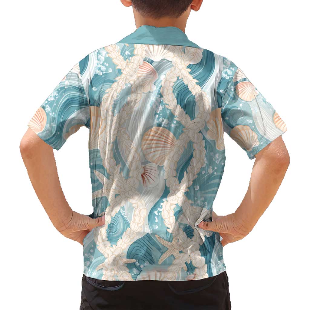 Hawaii Lei Seashells Starfish Family Matching Puletasi and Hawaiian Shirt Fresh Summer Vibe - Polynesian Pride