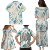 Hawaii Lei Seashells Starfish Family Matching Puletasi and Hawaiian Shirt Fresh Summer Vibe - Polynesian Pride