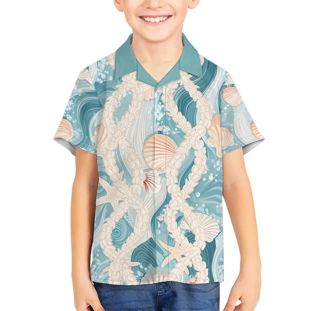 Hawaii Lei Seashells Starfish Family Matching Puletasi and Hawaiian Shirt Fresh Summer Vibe - Polynesian Pride