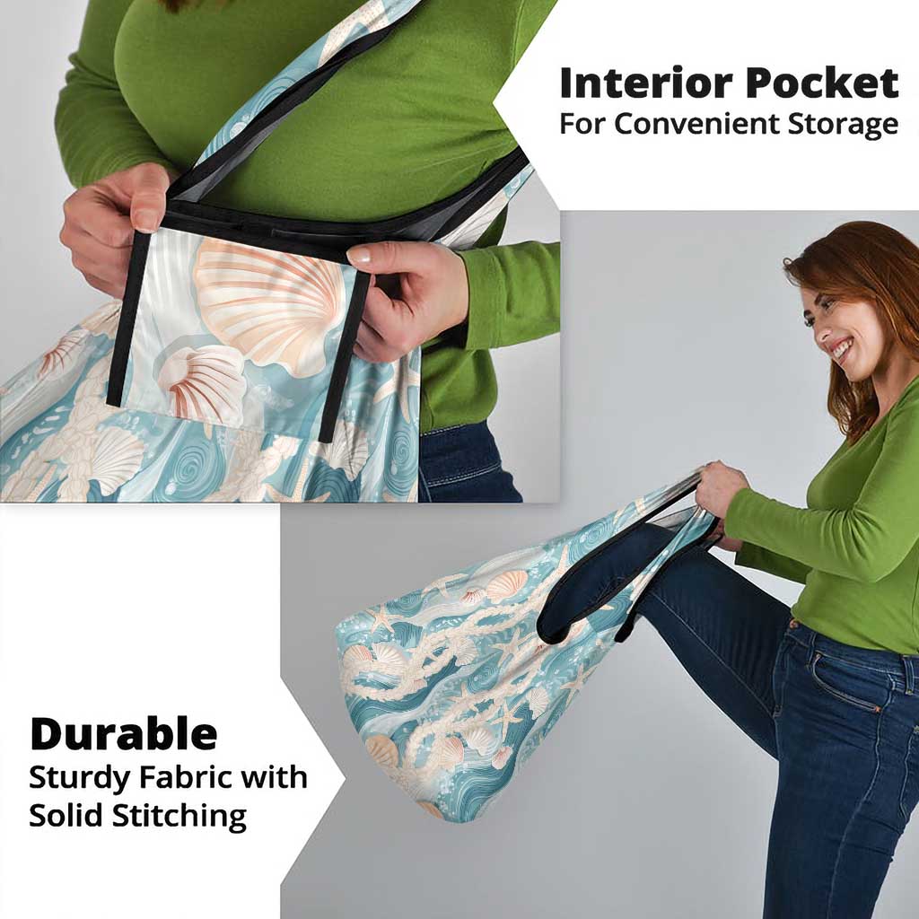 Hawaii Lei Seashells Starfish Grocery Bag Fresh Summer Vibe - Polynesian Pride