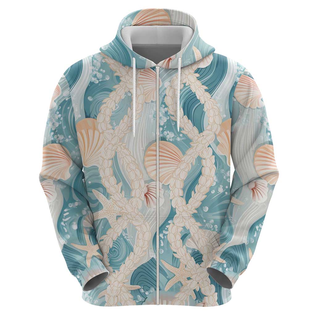 Hawaii Lei Seashells Starfish Hoodie Fresh Summer Vibe - Polynesian Pride