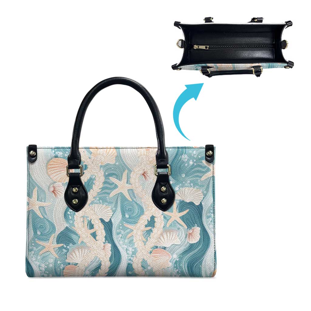 Hawaii Lei Seashells Starfish Leather Bag Fresh Summer Vibe - Polynesian Pride