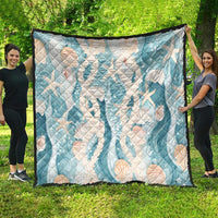 Hawaii Lei Seashells Starfish Quilt Fresh Summer Vibe - Polynesian Pride