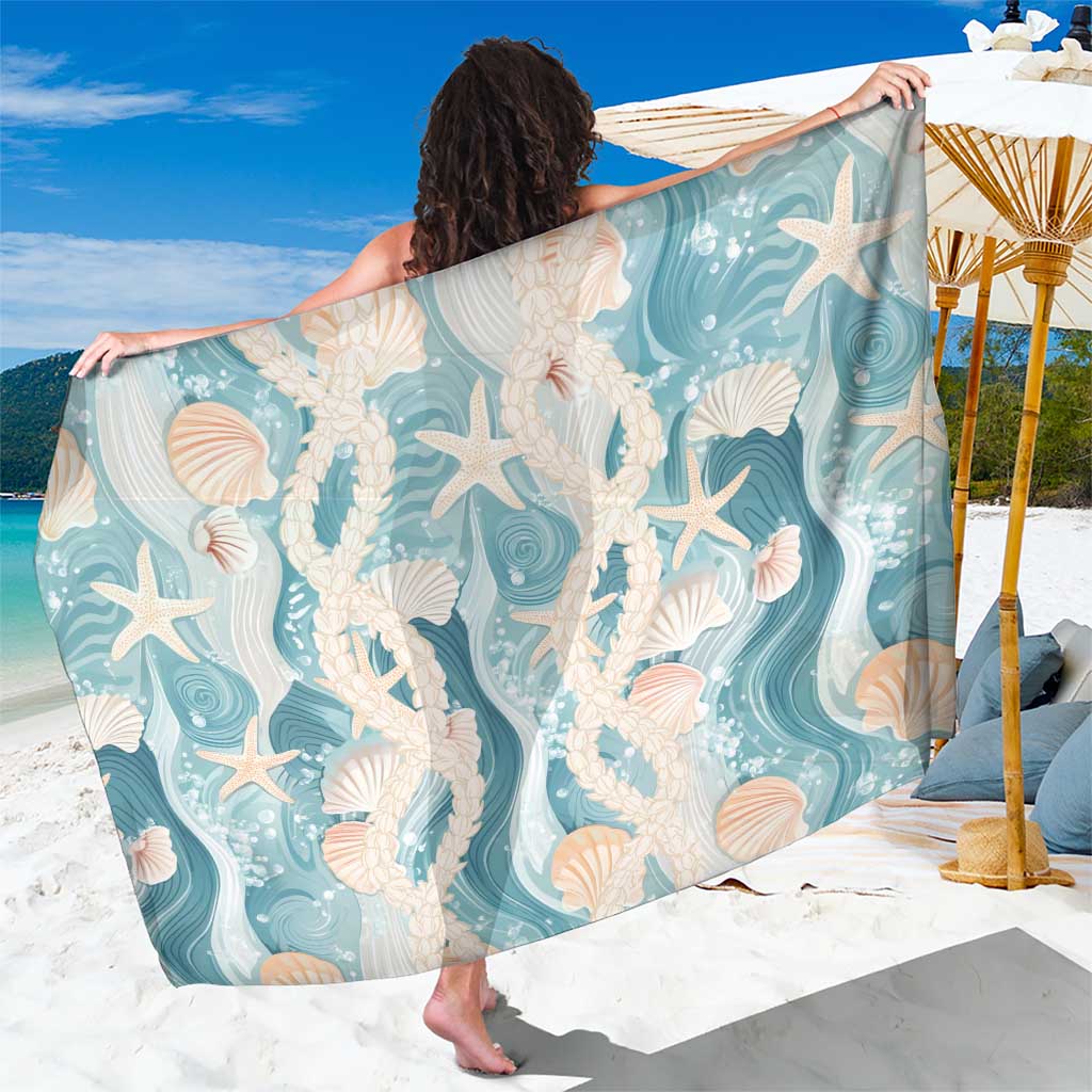 Hawaii Lei Seashells Starfish Sarong Fresh Summer Vibe - Polynesian Pride