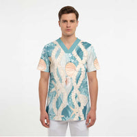 Hawaii Lei Seashells Starfish Scrub Top Fresh Summer Vibe LT01 - Polynesian Pride