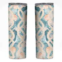 Hawaii Lei Seashells Starfish Skinny Tumbler Fresh Summer Vibe - Polynesian Pride