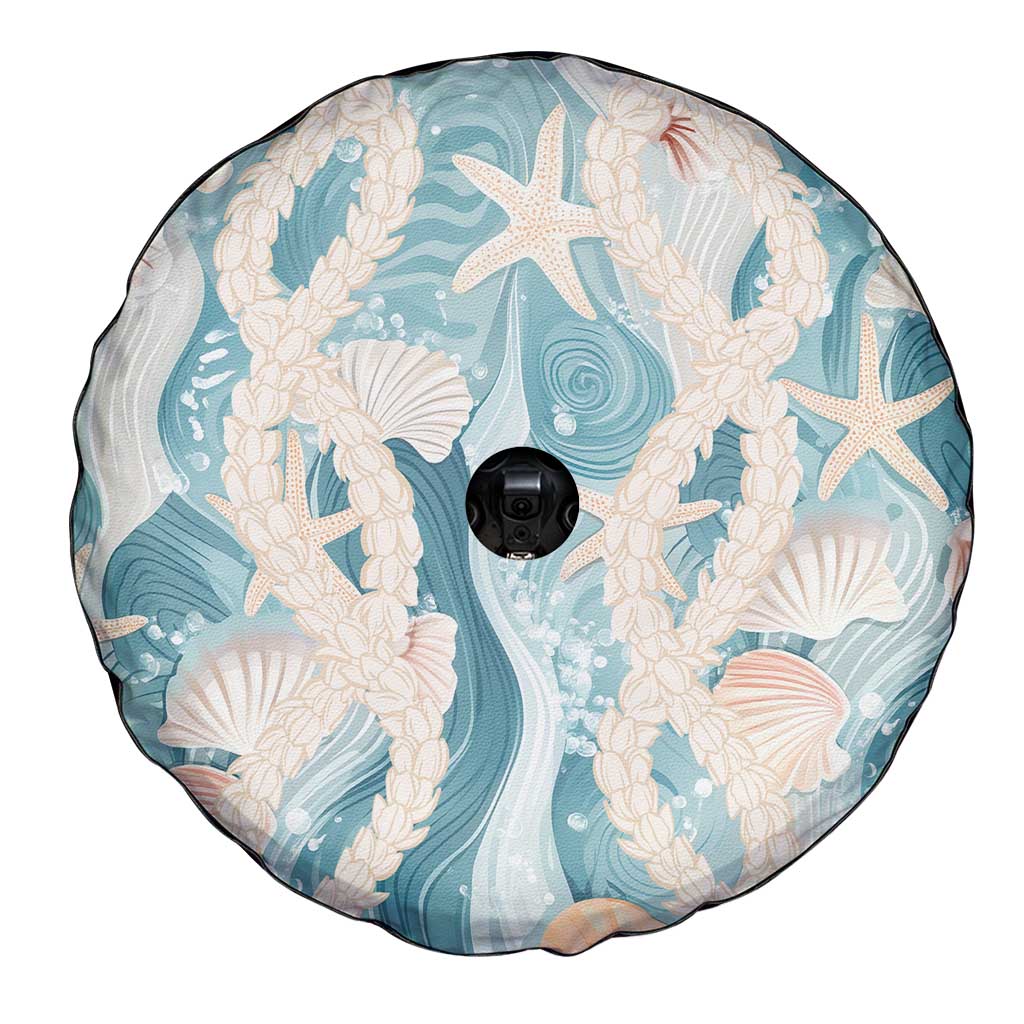 Hawaii Lei Seashells Starfish Spare Tire Cover Fresh Summer Vibe - Polynesian Pride