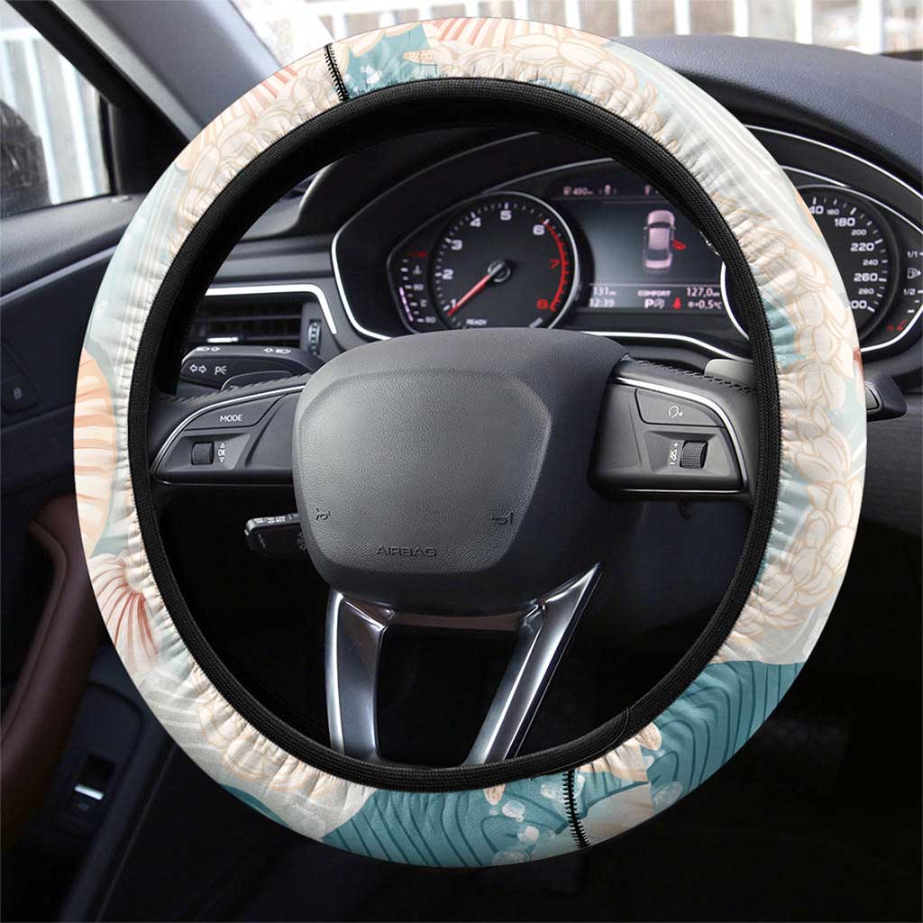 Hawaii Lei Seashells Starfish Steering Wheel Cover Fresh Summer Vibe - Polynesian Pride