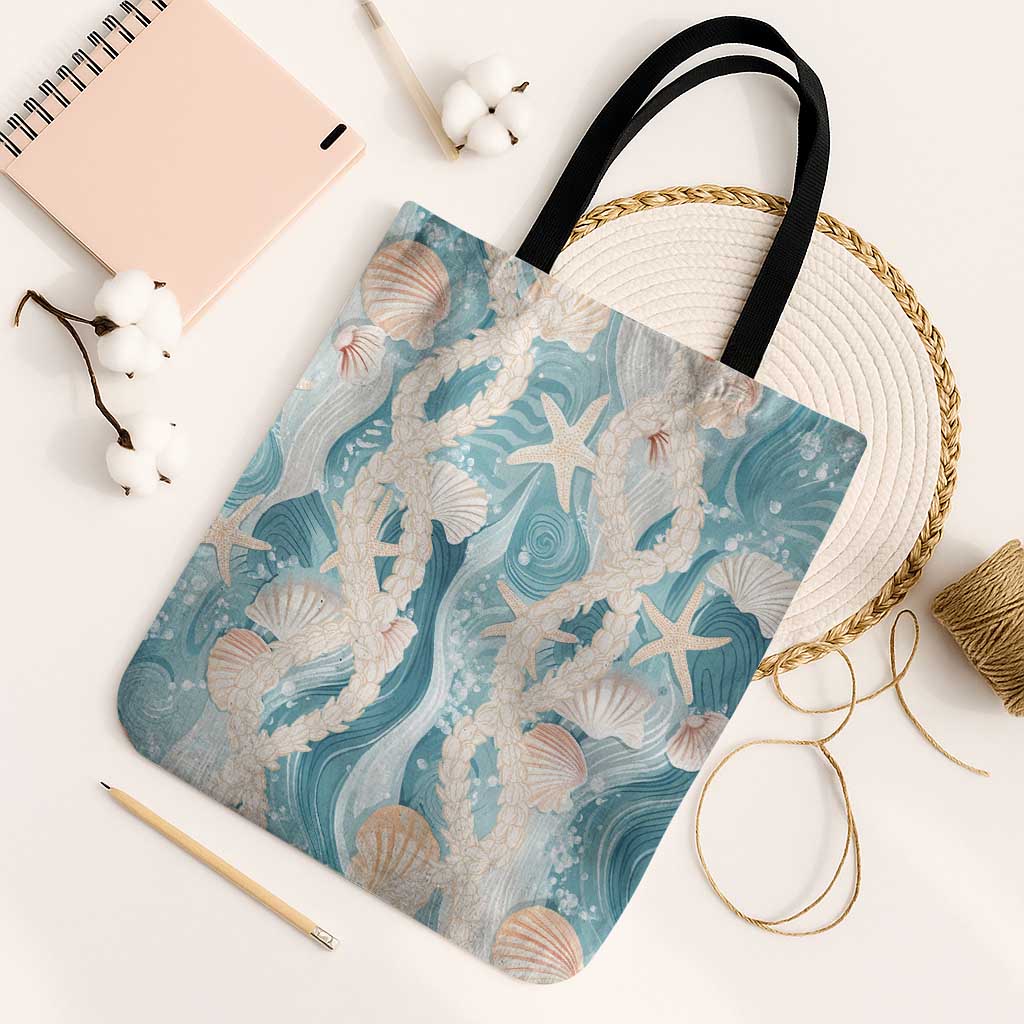 Hawaii Lei Seashells Starfish Tote Bag Fresh Summer Vibe - Polynesian Pride