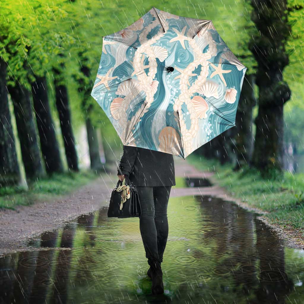 Hawaii Lei Seashells Starfish Umbrella Fresh Summer Vibe - Polynesian Pride