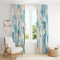 Hawaii Lei Seashells Starfish Window Curtain Fresh Summer Vibe - Polynesian Pride
