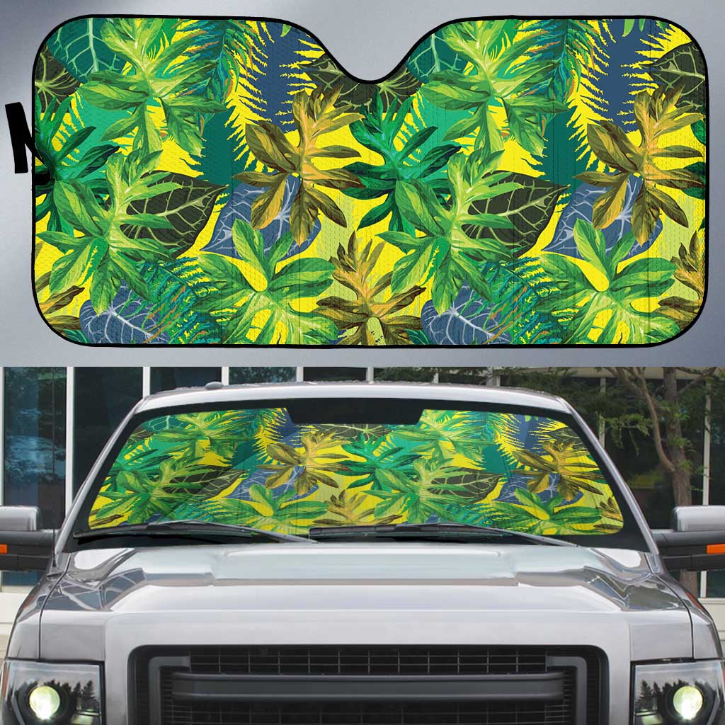 Hawaii Summer Tropical Leaves Auto Sun Shade - Polynesian Pride