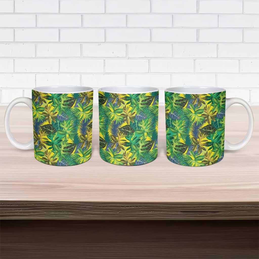 Hawaii Summer Tropical Leaves Ceramic Mug - Polynesian Pride