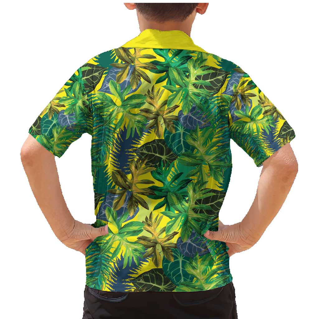 Hawaii Summer Tropical Leaves Family Matching Mermaid Dress and Hawaiian Shirt - Polynesian Pride