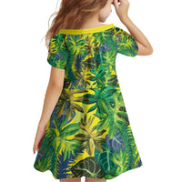 Hawaii Summer Tropical Leaves Family Matching Mermaid Dress and Hawaiian Shirt - Polynesian Pride