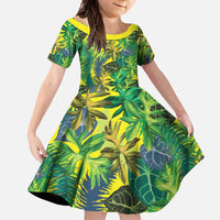 Hawaii Summer Tropical Leaves Family Matching Summer Maxi Dress and Hawaiian Shirt - Polynesian Pride