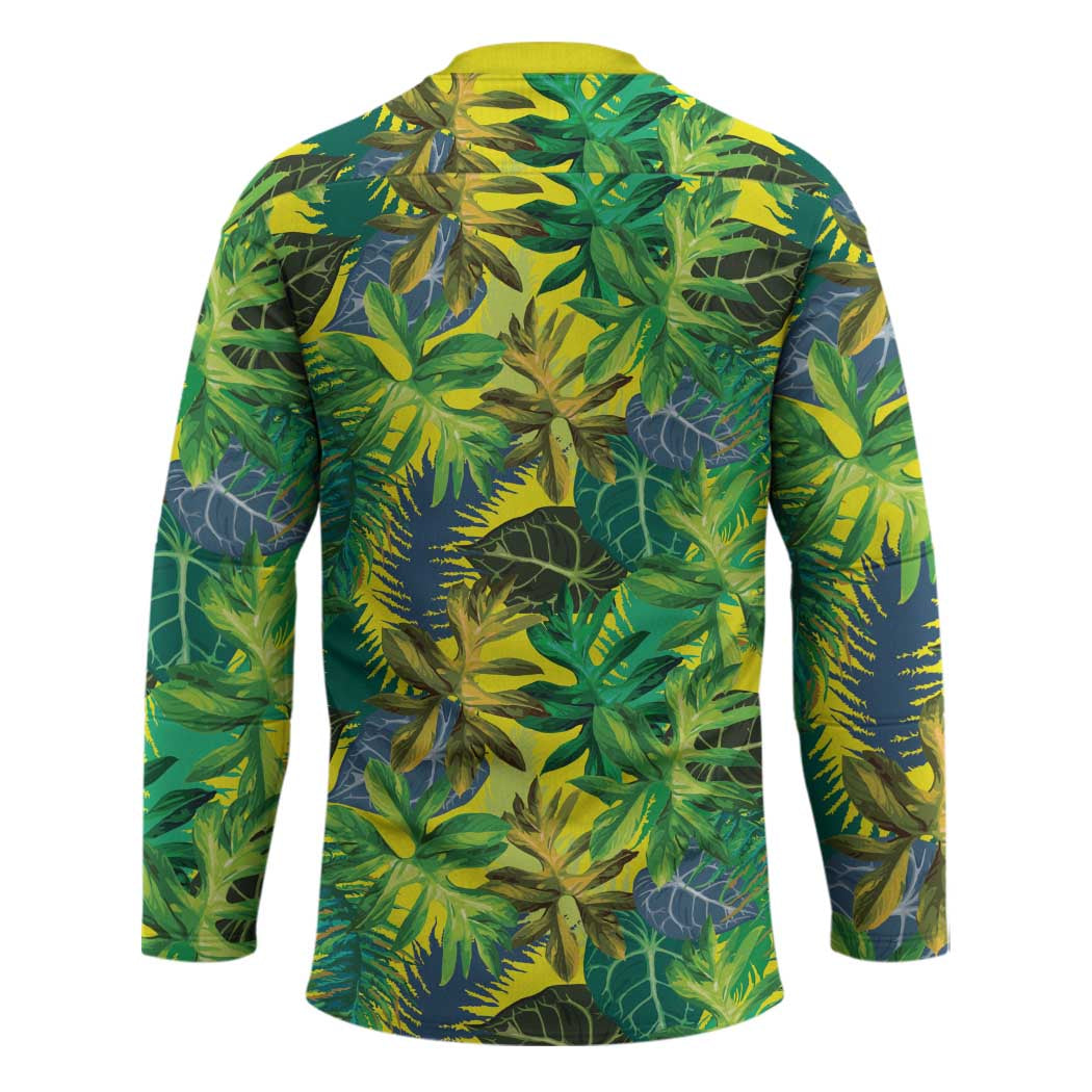 Hawaii Summer Tropical Leaves Hockey Jersey - Polynesian Pride