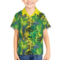 Hawaii Summer Tropical Leaves Kid Hawaiian Shirt - Polynesian Pride