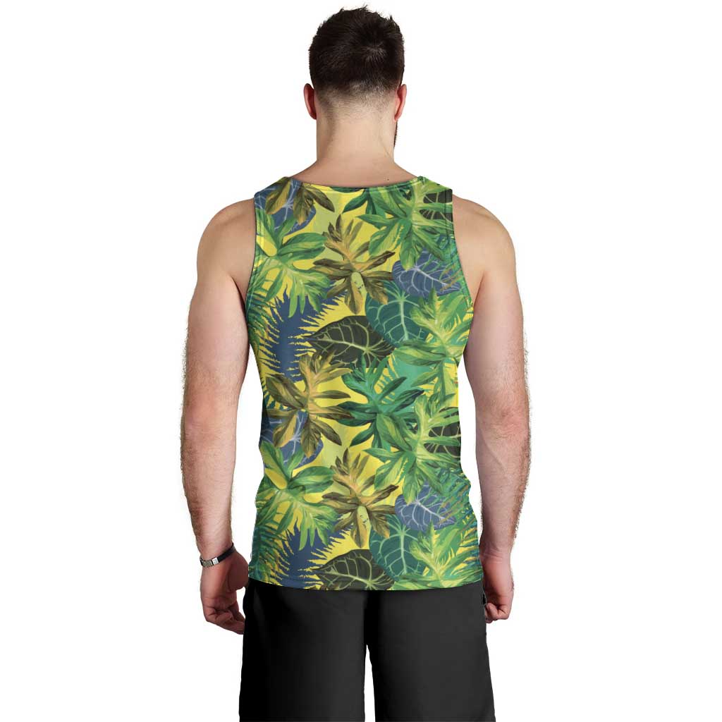 Hawaii Summer Tropical Leaves Men Tank Top - Polynesian Pride