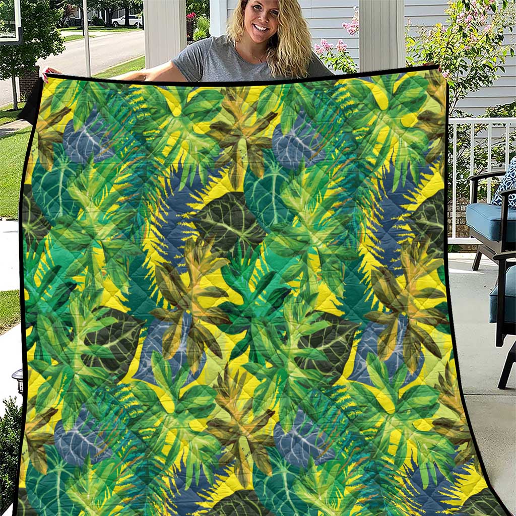Hawaii Summer Tropical Leaves Quilt - Polynesian Pride
