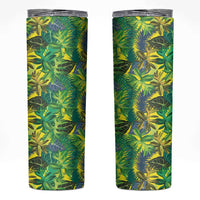 Hawaii Summer Tropical Leaves Skinny Tumbler - Polynesian Pride